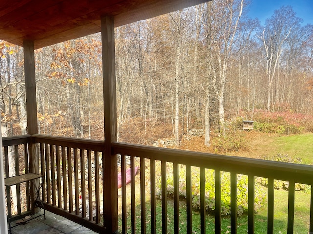 view of wooden terrace