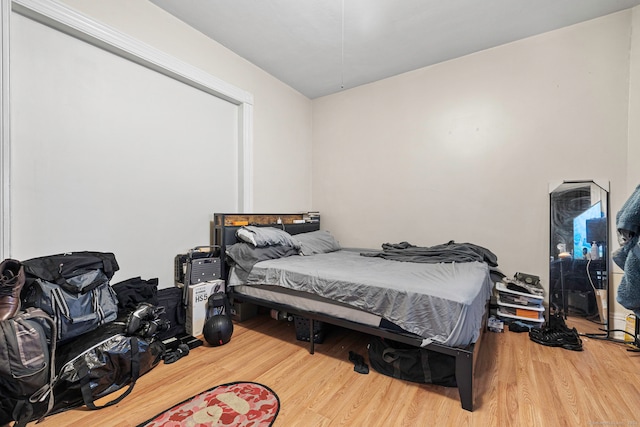 bedroom featuring hardwood / wood-style flooring