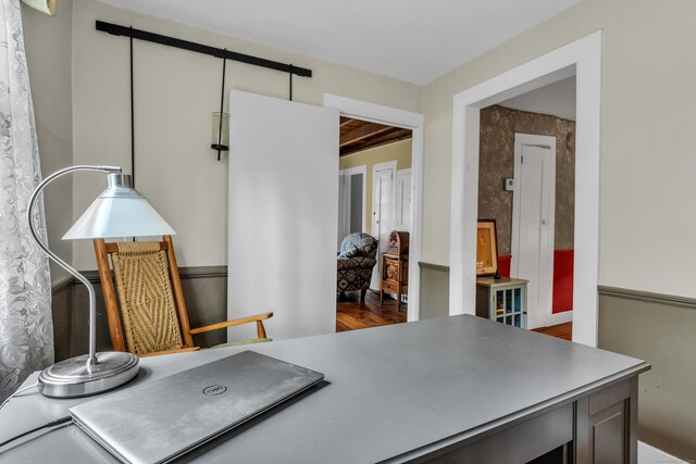 view of home office
