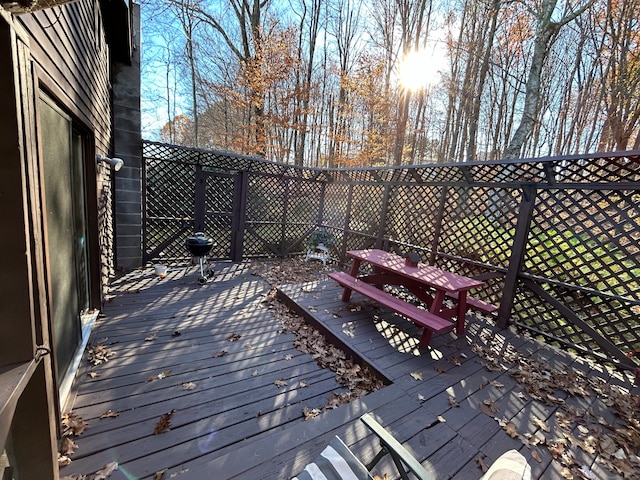 view of wooden terrace