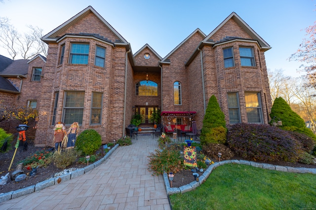 view of front of house with a patio