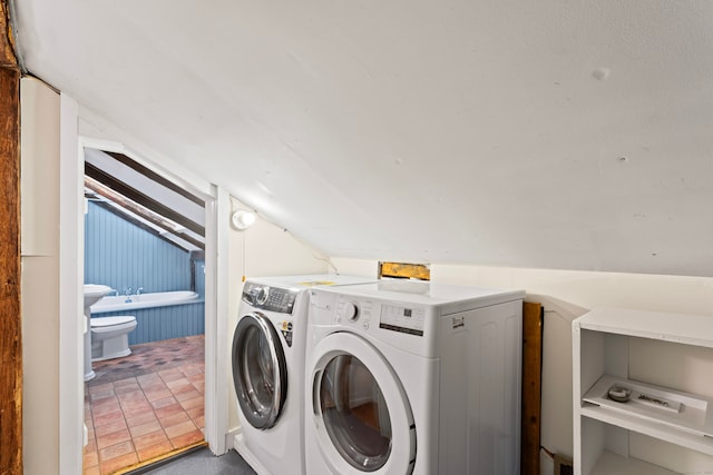 laundry area featuring washer and dryer