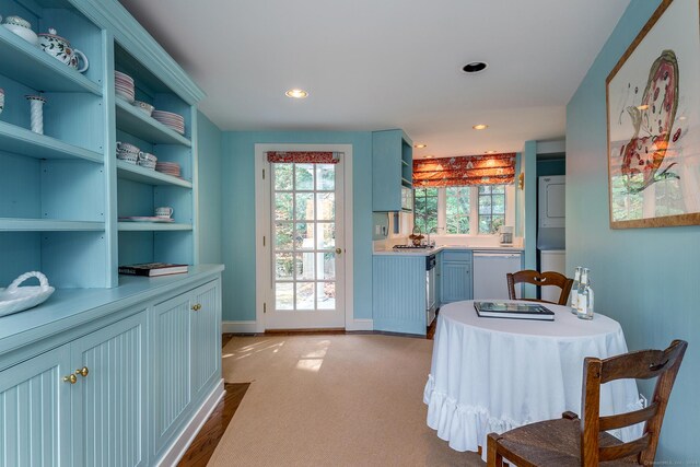 interior space featuring baseboards and recessed lighting