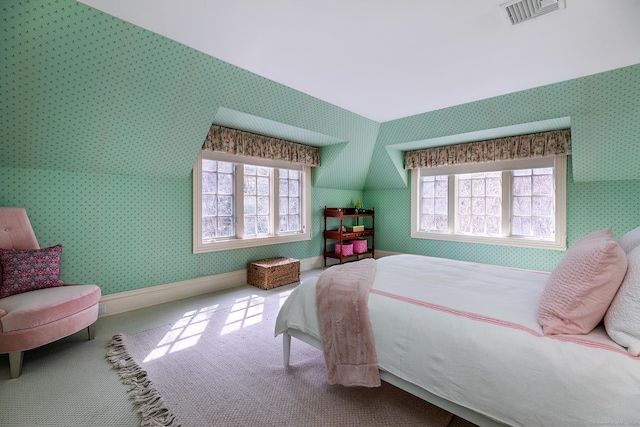 11 Ravenrock Rd, Roxbury, CT 06783 - carpeted bedroom with wallpapered walls