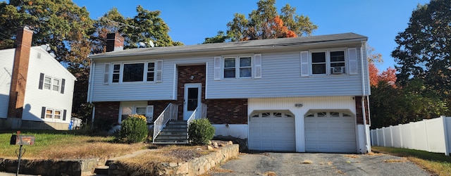 split foyer home with a garage