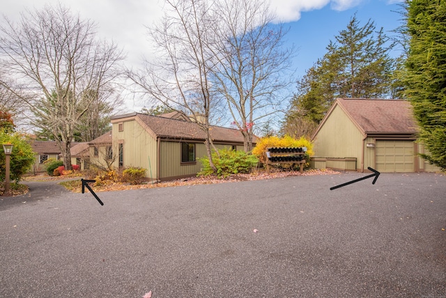 view of home's exterior with a garage