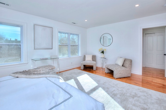 bedroom featuring hardwood / wood-style flooring