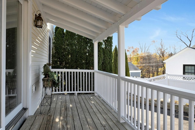 view of wooden deck