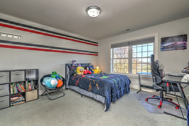 view of carpeted bedroom