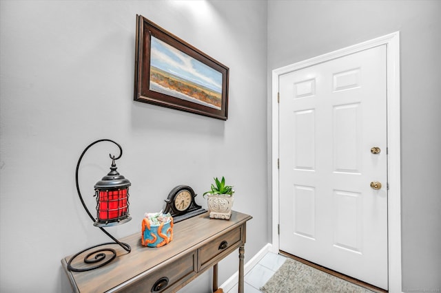 view of tiled entryway