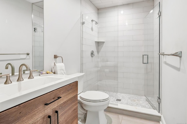 7 Topping Ln, Norwalk, CT 06854 - bathroom with toilet, a shower stall, and vanity