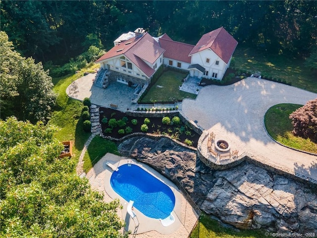 7 Topping Ln, Norwalk, CT 06854 - view of subject property with a pool