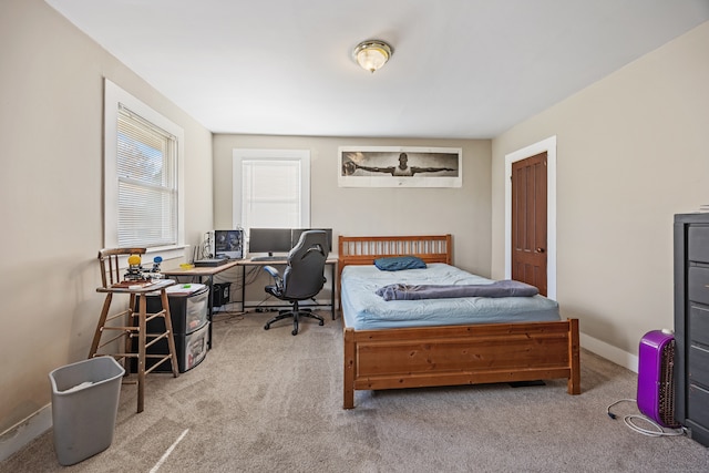 bedroom with carpet floors