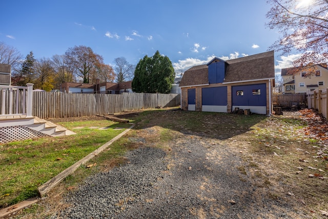 view of yard featuring a deck