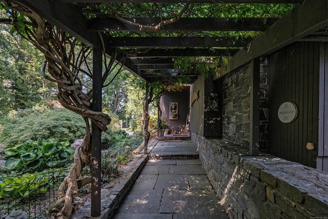 view of patio / terrace with a pergola