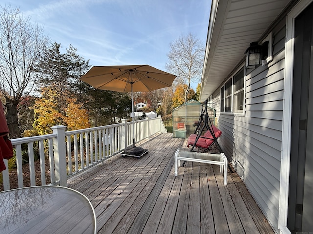 view of wooden terrace