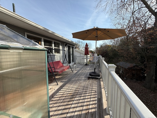 view of wooden deck