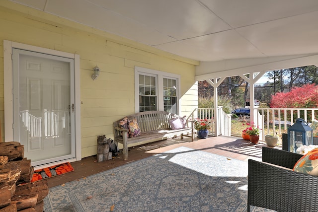 view of sunroom