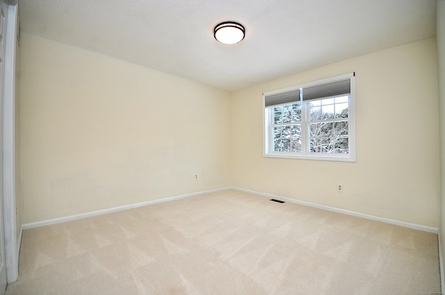 spare room with light carpet