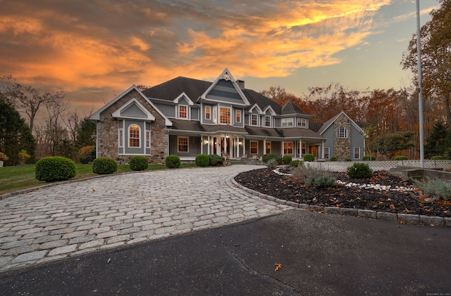 view of front of home with a porch