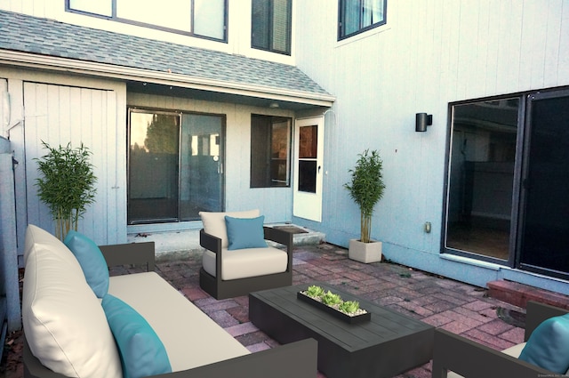 view of patio / terrace featuring an outdoor hangout area