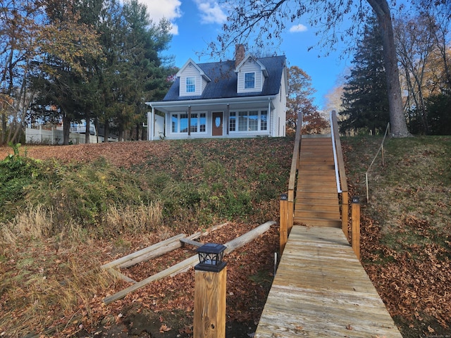 view of front of home with a porch