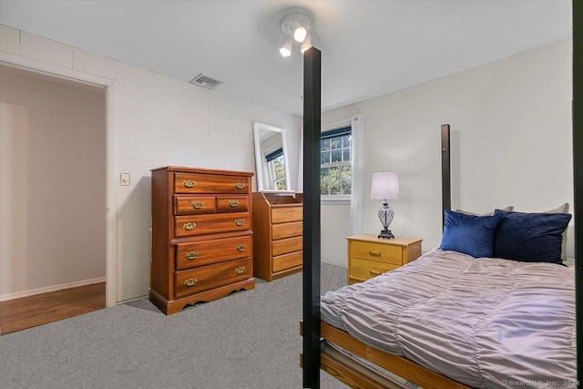 bedroom with carpet floors