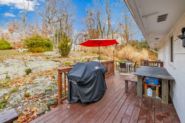 deck with grilling area