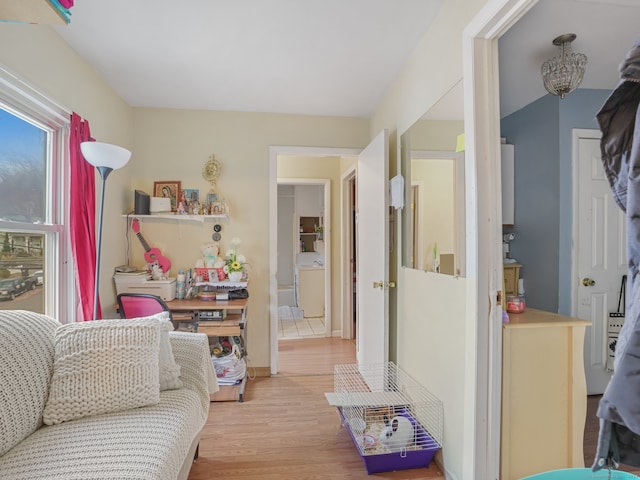 interior space featuring light hardwood / wood-style flooring