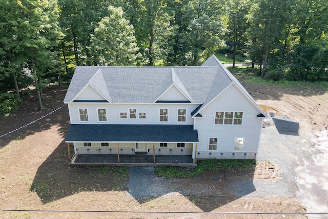 250 Atkins St, Middletown, CT 06457 - view of front facade featuring a shingled roof and covered porch