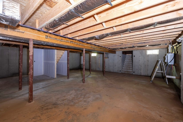 view of basement