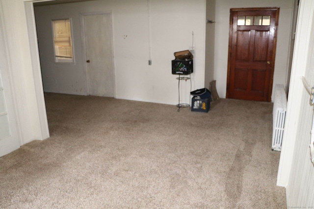 entryway with light carpet