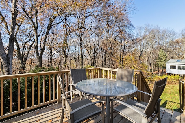 view of wooden deck