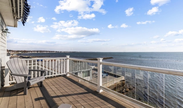 442 Seaside Ave, Westbrook, CT 06498 - wooden deck featuring a water view