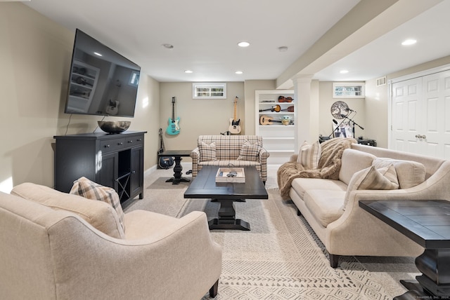 view of carpeted living room