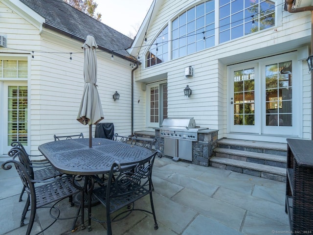 view of patio / terrace with a grill and area for grilling