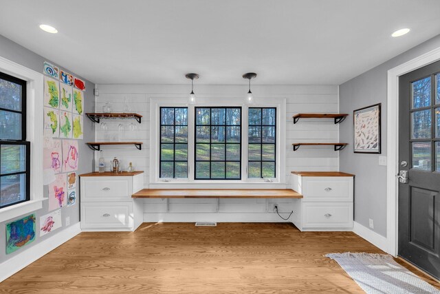 interior space featuring light wood-type flooring