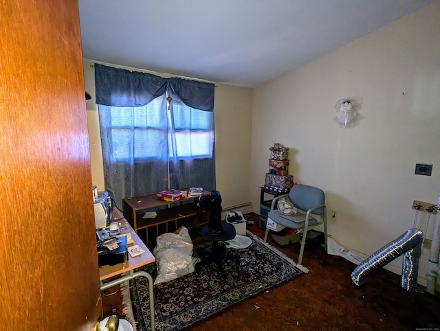 miscellaneous room featuring a baseboard radiator