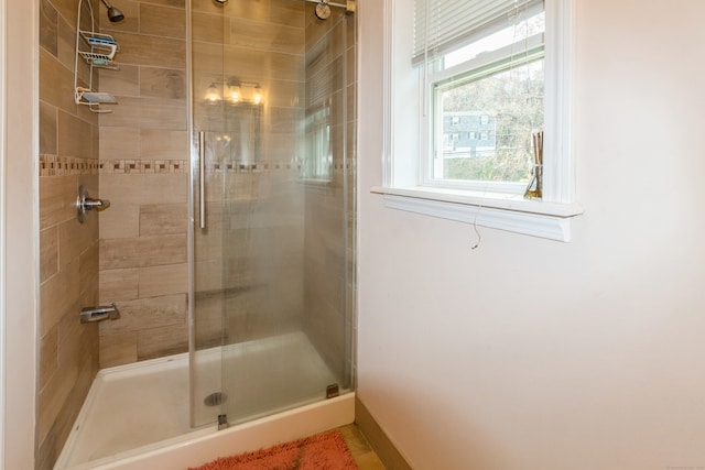 bathroom with walk in shower