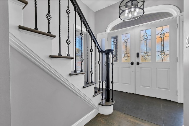 entryway featuring dark hardwood / wood-style floors