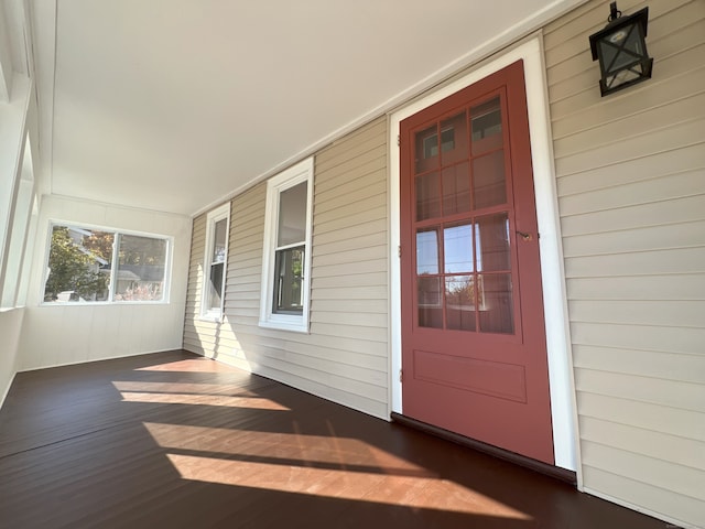 exterior space with covered porch