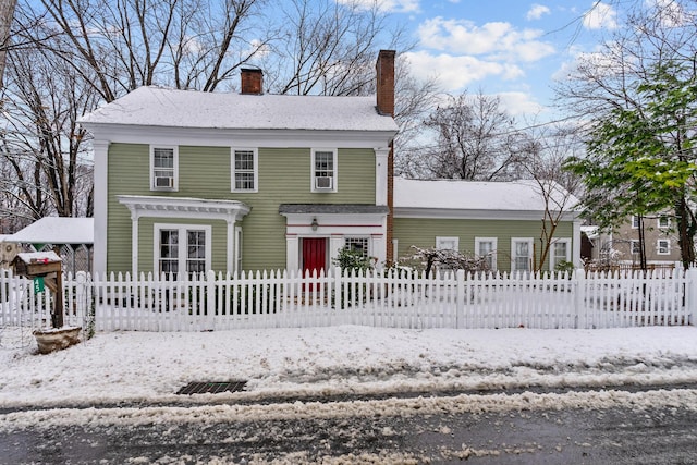 view of colonial home