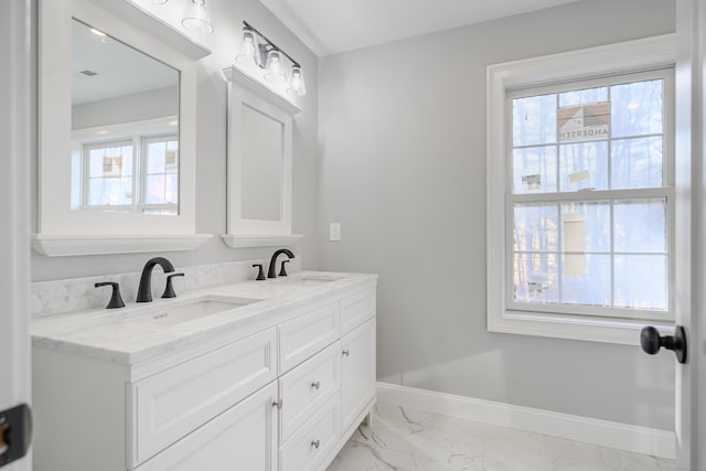 bathroom featuring vanity