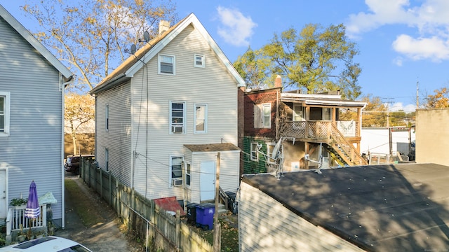 back of property with cooling unit