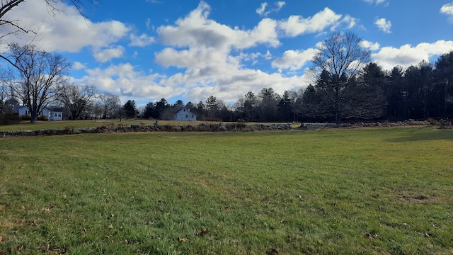 view of yard with a rural view