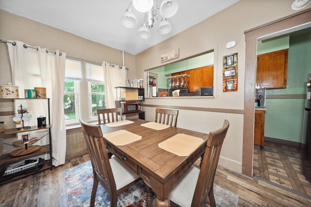 45 Ives St, Waterbury, CT 06704 - dining space featuring wood finished floors and a chandelier