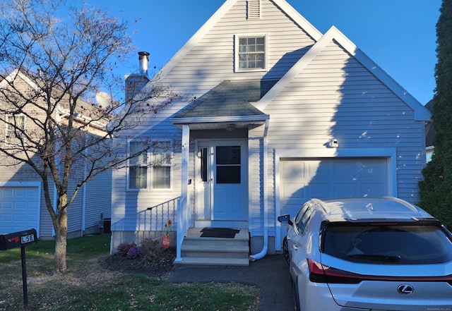 view of front facade with a garage