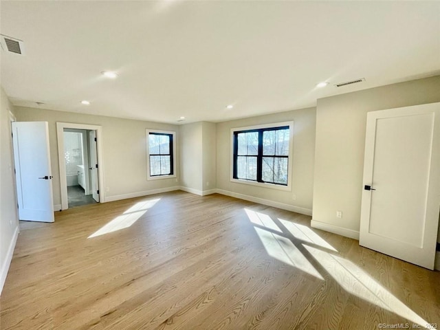 empty room featuring light wood-type flooring