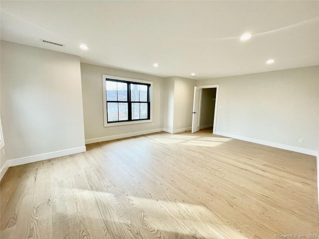 empty room featuring light hardwood / wood-style flooring