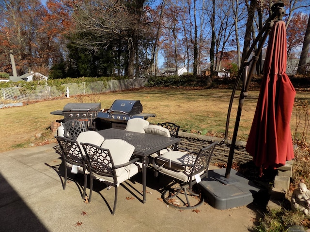 view of patio / terrace featuring area for grilling